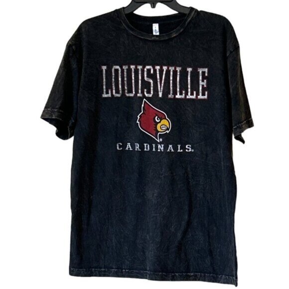 Blue 84 Unisex Louisville Cardinals Logo Short Sleeve Shirt Black Red Size L NWT - Picture 6 of 6